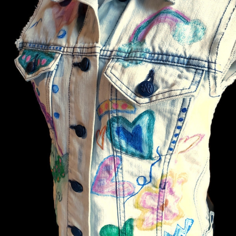 Upcycled Rock and Republic M Vest
